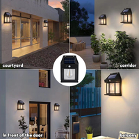 Lampe Murale LED Solaire Rétro avec Détecteur de Mouvement, Portée 8M, Éclairage Extérieur de Jardin, Direct Fabricant
