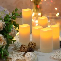 Bougies LED rechargeables par USB avec mèche mobile et lumière sans flamme scintillante Bougie à batterie électronique décorative pour Halloween