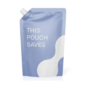 customized spout pouch packaging material with inner straw spout stand up pouch aluminum plastic bag