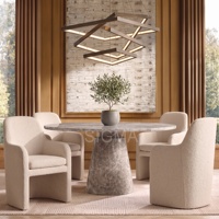 Nouvelle conception 2026 : Ensemble table et chaises de salle à manger rectangulaire pour intérieur, avec 4, 6 ou 8 chaises