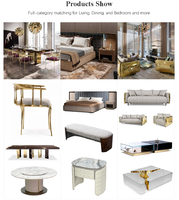 Ensemble de canapés en cuir de luxe BS, table basse, meubles de salon, solution tout-en-un haut de gamme pour villas, hôtels, design moderne