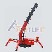 Nouvelle grue araignée hydraulique chinoise de 3 tonnes pour travaux extérieurs, avec câble en acier, pour usage domestique, restaurants, hôtels et commerce de détail