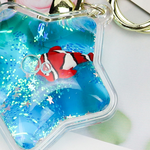 New Style Liquid Lollipop Keychain Key Ring Gold Unicorn Plastic Opp Bag Star Custom Plastic Keychain Accessories Vintage 60g