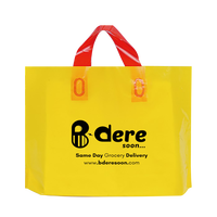 Sacs en plastique imprimés pour emballage de cadeaux Sacs à provisions imprimés respectueux de l'environnement personnalisés avec poignées