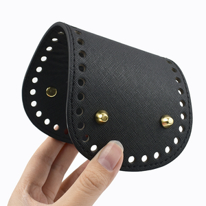 Meetee ZHQ109 + BS527 PU Couro Oval Rodada Sacos Inferior Cor Pura Rebite Tecido Bolsa DIY Handmade Material de Costura Acessórios - Product Image 5