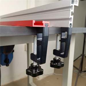 TEBAK W-09压紧夹具夹具木工45毫米和75毫米栅栏铝C型刳刨机台轨道端夹具 - Product Image 4