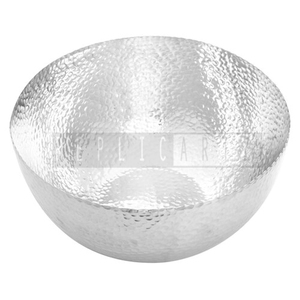 Bol en métal argenté avec garniture de feuilles d'or Panier d'appoint en laiton pour affichage de fruits pour salon salle à manger Table décor à la maison - Product Image 1