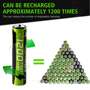 1.5V baterias remargables USB pilas doble một remargables pila ba một remargable por Cáp USB - Product Image 2