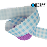 OKAY gros personnalisé grand arc de cheveux gros-grain classique pour filles avec bords festonnés pour filles bébés tout-petits accessoires adolescents