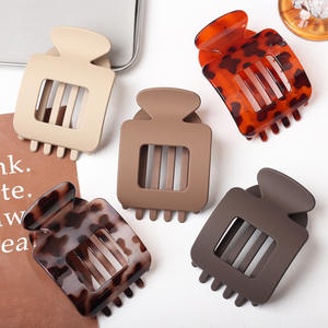 Nouvelle pince <span class=keywords><strong>à</strong></span> cheveux carrée avec griffe en forme d'arc en matériau PC transfrontalier <span class=keywords><strong>à</strong></span> la tête arrière - Product Image 2