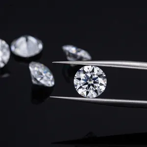 메시 보석 DEF/VVS 라운드 화려한 컷 6.5mm 화이트 모이사나이트 돌 느슨한 moissanite 가격