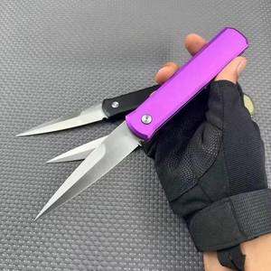 Couteau de poche pliable double à manche en alliage d'aluminium 920, couteau tactique de survie pour le camping en plein air, la chasse, la défense personnelle - Product Image 6