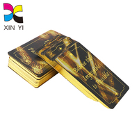 Cartes de Tarot version anglaise, tenues de Tarot en or pour airsoft, cartes de finition