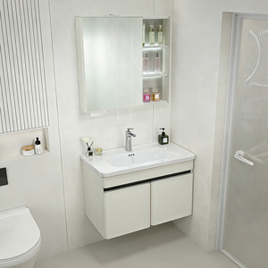 Meuble de salle de bain en acier inoxydable, résistant à la rouille, imperméable, résistant à l'humidité, résistant à l'humidité, mural, durable, robuste, lavabo - Product Image 6