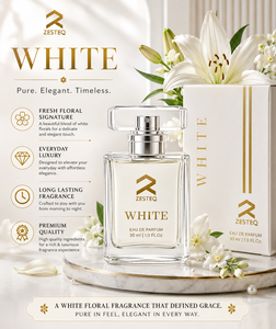 น้ำหอม Zesteq White Luxury Floral สำหรับผู้หญิง ขนาด 30 มล. โอ เดอ ปาร์ฟูม กลิ่นหอมสดชื่นจากดอกมะลิ ลิลลี่ และทูเบอโรส เหมาะสำหรับใช้ในชีวิตประจำวันและวันหยุดสุดสัปดาห์ - Product Image 5