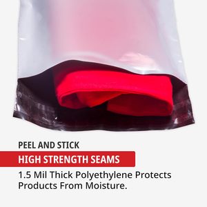 Clear Poly <b>Bags</b> 22 X 24 Inches 100 <b>Pack</b> Self Seal Resealable Plastic Packaging For Clothing - Product Image 3