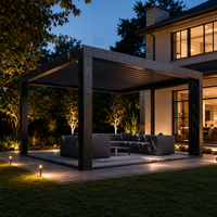 Systèmes de toiture à lamelles motorisées bioclimatiques écologiques, pergola en aluminium pour spa, terrasse extérieure, jardin, relaxation