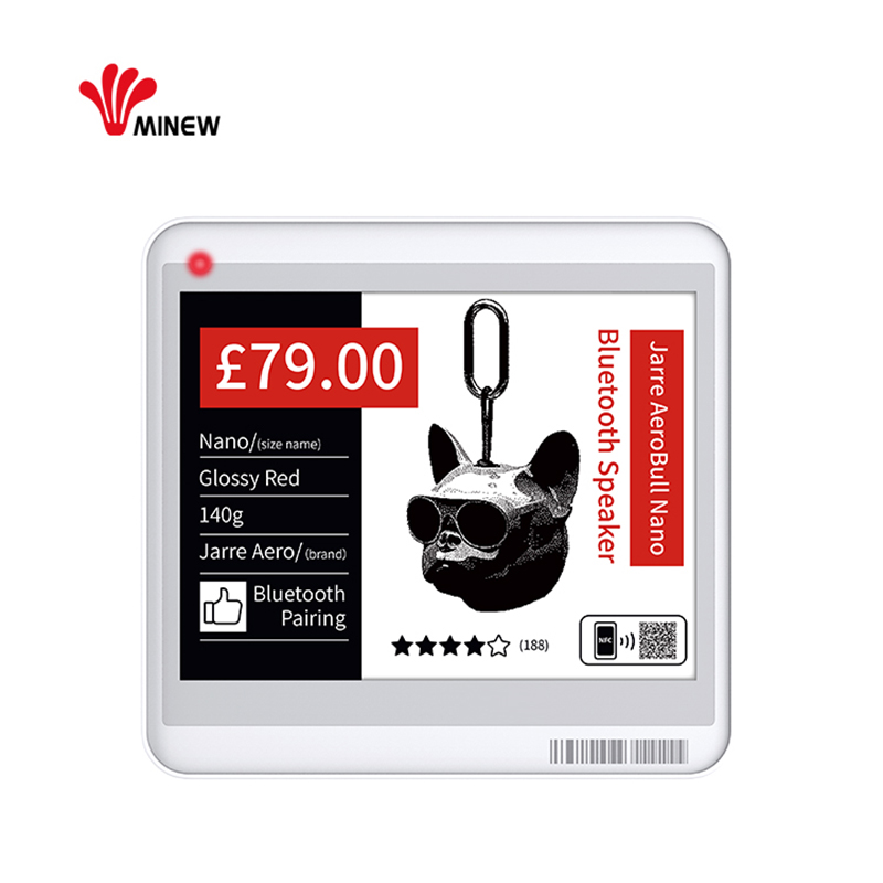 Minew 4,2 дюймов супермаркет свежих esl метки nfc epaper bluetooth цифровая этикетка с ценой eink дисплей электронных ценников