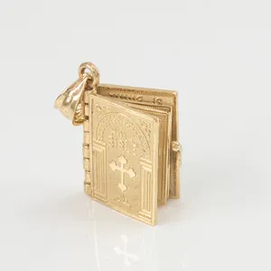 Accessoires de mode pour femmes, pendentifs religieux, livre de la Bible, pendentif pour homme, breloque pour la fabrication de bijoux faits à la main