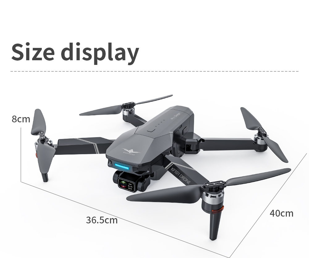 KF101 MAX Drone, Size display 8cm 40cm 36.5cm 'KF1OT 