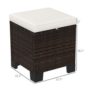 DB 2 pièces en osier poufs d'extérieur meubles élégants pour patio ou jardin - Product Image 2