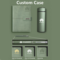 Ensemble cadeau personnalisé 3 en 1 pour cadres, stylo en métal, carnet en cuir PU, recharge, logo, cadeau d'entreprise, cadeau festif