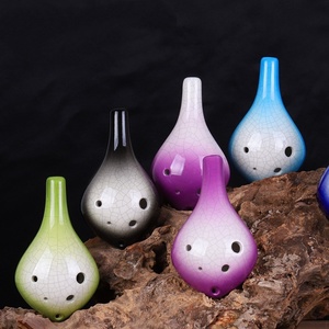 Nueva Ocarina Mini de 6 Orificios con Color Degradado, Instrumento Musical Étnico de Cerámica para Principiantes y Estudiantes, Incluye Tutorial - Product Image 1