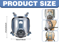 Factory-Accredited Nuclear Face Mask ABEKP3 Filter Bayonet Dual Filters Survival Gas Mask for NBC Respirators Masks
