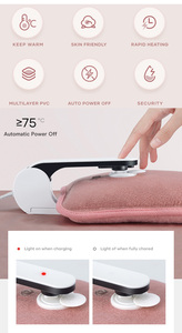 Einfach zu bedienende wiederauf ladbare Heizkissen tragbare elektrische Wärm flasche für Erwachsene - Product Image 6