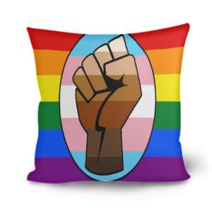 Progresso di alta qualità in poliestere/lino/cotone materiale LGBT arcobaleno Gay Pride bandiera federa - Product Image 3