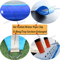 Toboggan aquatique gonflable géant pour bateau de croisière, toboggan gonflable commercial avec piscine, toboggan de fête pour enfants, toboggan à double voie à vendre
