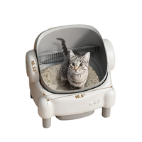 Caja de Arena Inteligente Automática para Gatos, de Plástico, 76L, con Apertura Superior, Bajo Nivel de Ruido, Autolimpiable, con Eliminación de Olores y Sensores de Seguridad Dobles