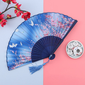 Abanico Plegable Pequeño Portátil de Verano para Niñas y Estudiantes, Estilo Hanfu Cheongsam Chino Antiguo, con Técnica de Impresión - Product Image 4