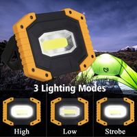 Tragbare Notfall-LED-Taschenlampe für den Außenbereich, USB-Aufladbar, IP65, ABS-Kunststoffgehäuse, Camping-Taschenlampe