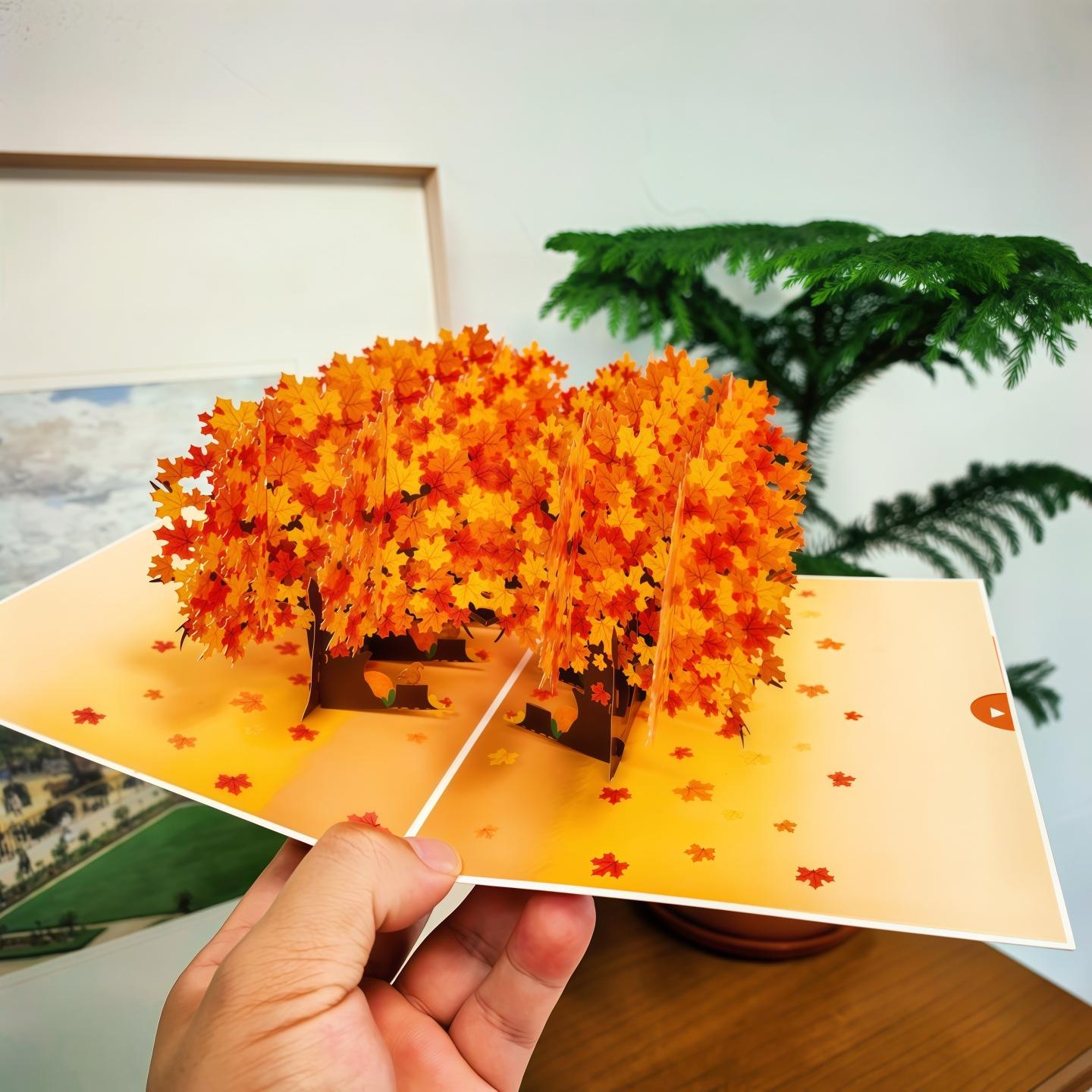 Hojas de arce como fuego