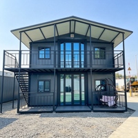 Maison modulaire en conteneur de 20 pieds, structure en acier préfabriquée, panneaux sandwich, pour bureau, dortoir, logement