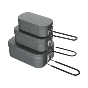 طقم أواني طهي للتخييم مخصصة للأماكن الخارجية عالية الجودة من القصدير - Product Image 2