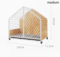 USMILEPET Villa Minimaliste pour Chat avec Roues, Cage Mobile pour Chat, Design Simple, Robuste, Facile à Déplacer, Cage pour Chat Intérieure, Gain de Place