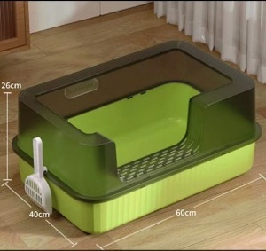 Caja de arena <span class=keywords><strong>para</strong></span> gatos grande al por mayor, caja de arena de limpieza semiabierta, bandeja de arena <span class=keywords><strong>para</strong></span> gatos de lado alto con caja de arena, inodoro <span class=keywords><strong>para</strong></span> mascotas - Product Image 6