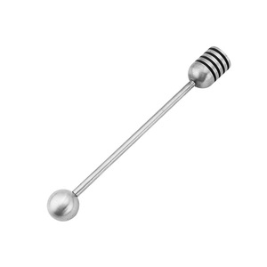 Stainless Steel Honey Stick With Round Bead Food Grade Stirring Spoon For Honey Mixing Party Use - Product Image 1