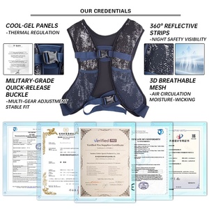 Gilet lesté MKAS nouvelle conception en hydrogel rafraîchissant avec bande réfléchissante, respirant et lavable, pour l'entraînement de force - Product Image 3