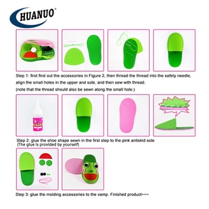 Kids Educational Toy Creative Art Craft Kit DIY Handmade <strong>Felt</strong> <strong>slippers</strong> Diy Kit - Product Image 3