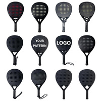 Fabricant OEM de premier plan, raquette de padel en fibre de carbone 12K de haute qualité, logo personnalisé, impression 3D, système de trous intelligents