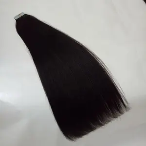 18 pollici brasiliano capelli umani di remy pu nastro di trama dei capelli di estensione
