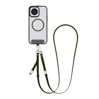 Cordon de téléphone plat à double tressage en nylon soyeux, à porter en bandoulière ou autour du cou, avec charge rapide 60W et conducteur en cuivre pur