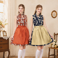 Robe sans manches à fleurs vintage pour femmes, style rétro années 50, robe de cocktail swing rockabilly, jupe en satin contrastée, robe d'été ODM