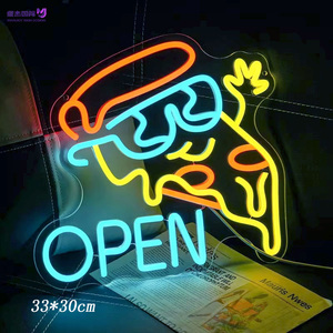 Pizza Slice Neon Sign LED Italian <strong>Trattoria</strong> &amp; Pizzeria Decor Dimmable Brightness USB Light for Kitchen Bar &amp; Cafe Custom Logo - Product Image 3