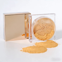 Poudre libre de maquillage de luxe soyeuse personnalisée avec votre logo, poudre fixatrice libre, poudre illuminatrice, marque privée, vente en gros