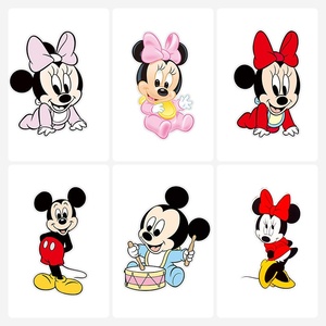 Fondo de Bienvenida KT-0010 con Diseño de Vaca, Mickey <span class=keywords><strong>y</strong></span> Minnie de Star Dream Little Prince, Decoración para Niños <span class=keywords><strong>y</strong></span> Niñas, Diseño de Vaca para Bebés, 12 Unidades - Product Image 2
