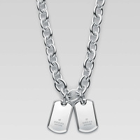 Etiqueta de perro en blanco de acero inoxidable personalizada, logotipo de regalo promocional, etiquetas de collar de nombre de identificación de mascota grabadas